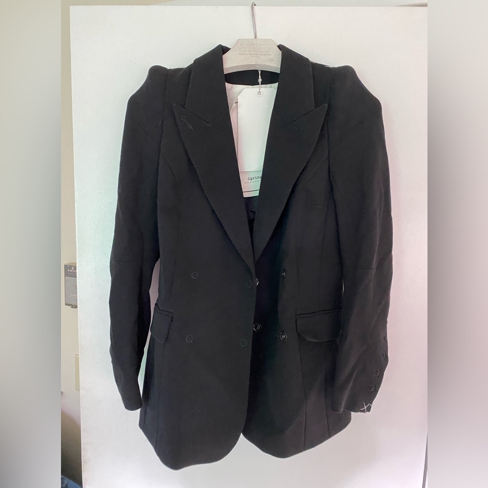 Margiela for H&M Black Narrow-Shouldered Jacket Blazer Re-Edition 1989